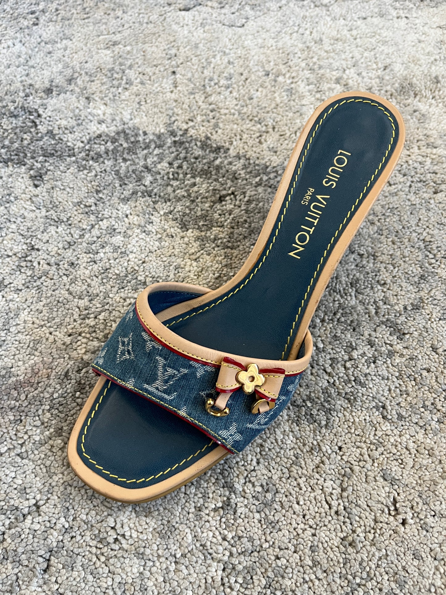 Louis Vuitton 2000’s denim mules