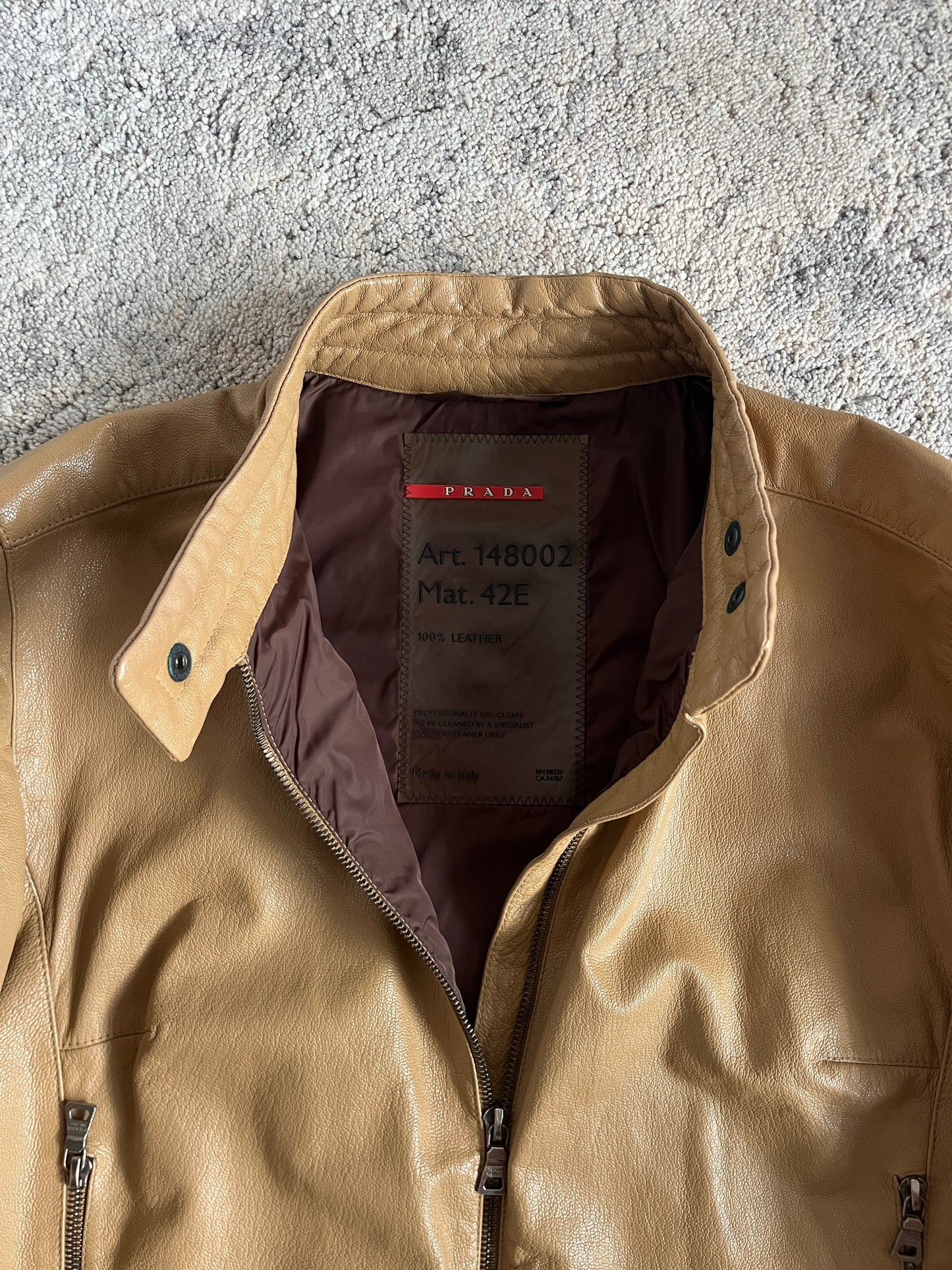 Prada SS2000 motorcycle leather jacket
