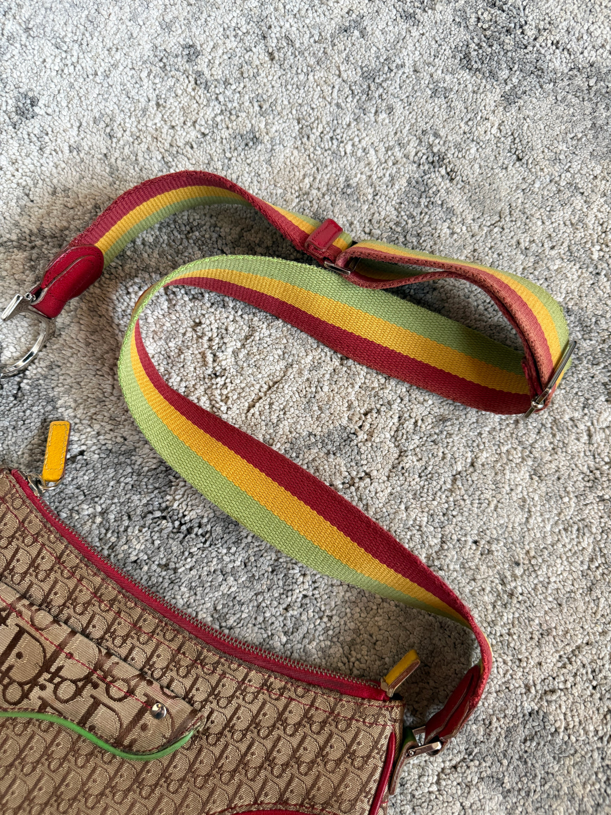 Dior SS2004 rasta monogram bag