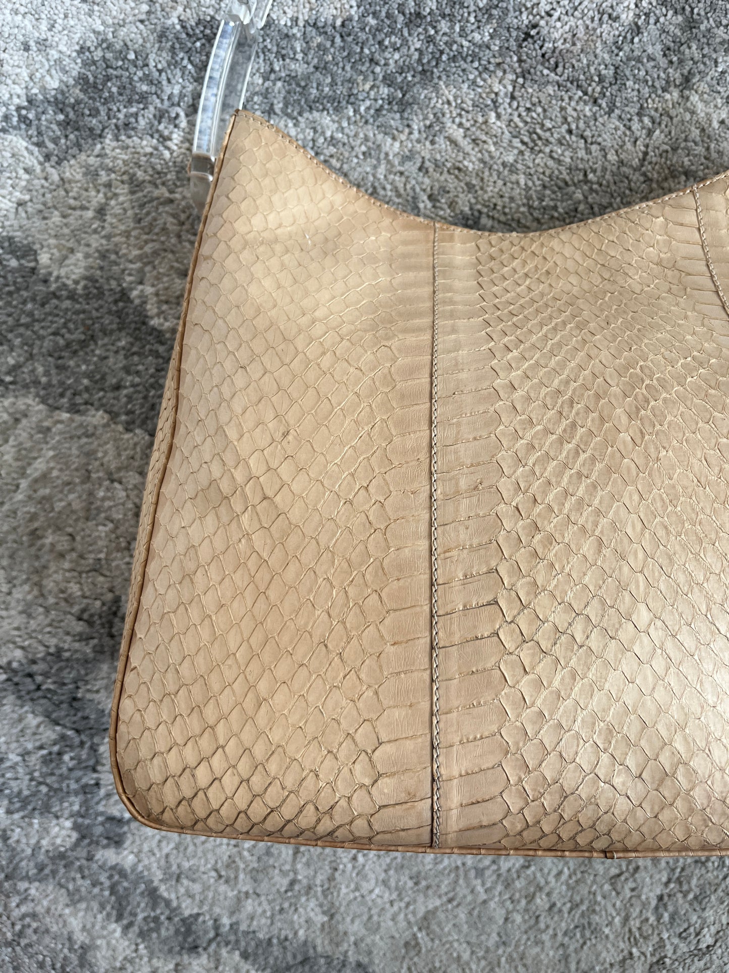Prada SS1998 python leather plastic handle bag