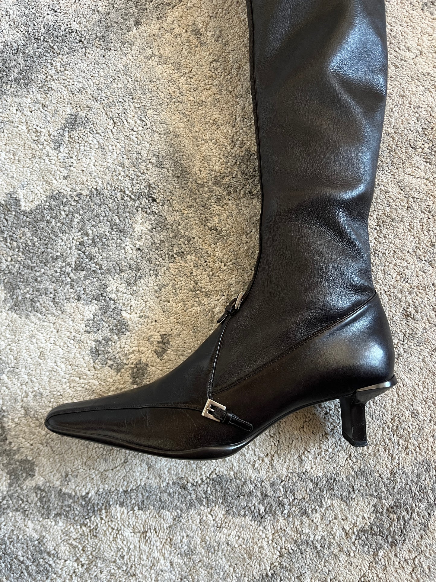 Prada 2000´s stretch leather high knee boots Size