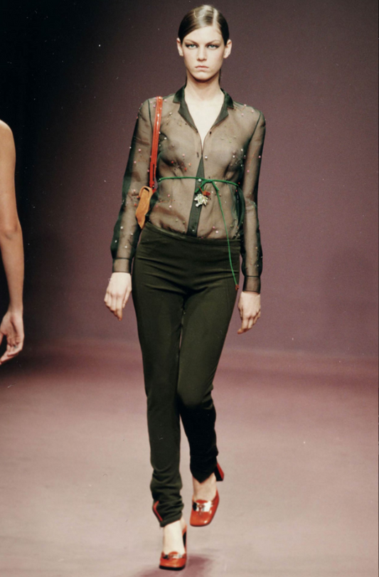 Prada FW1999 suede & patent leather bag