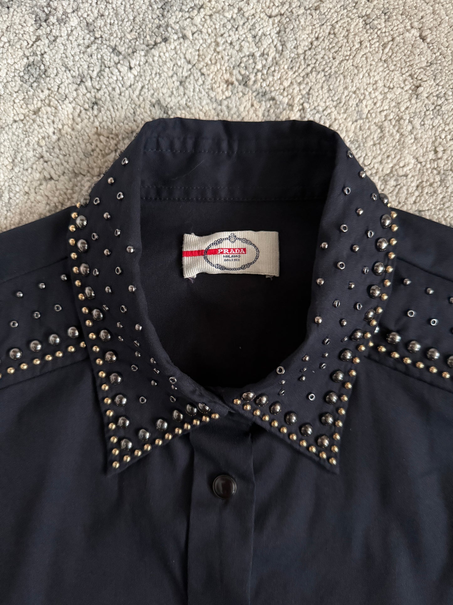 Prada 2010’s studded cotton shirt