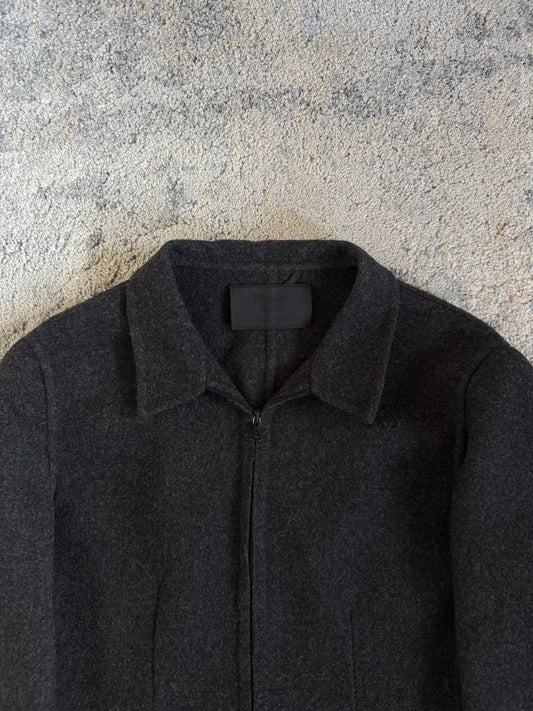 Prada 1998 wool zip shirt