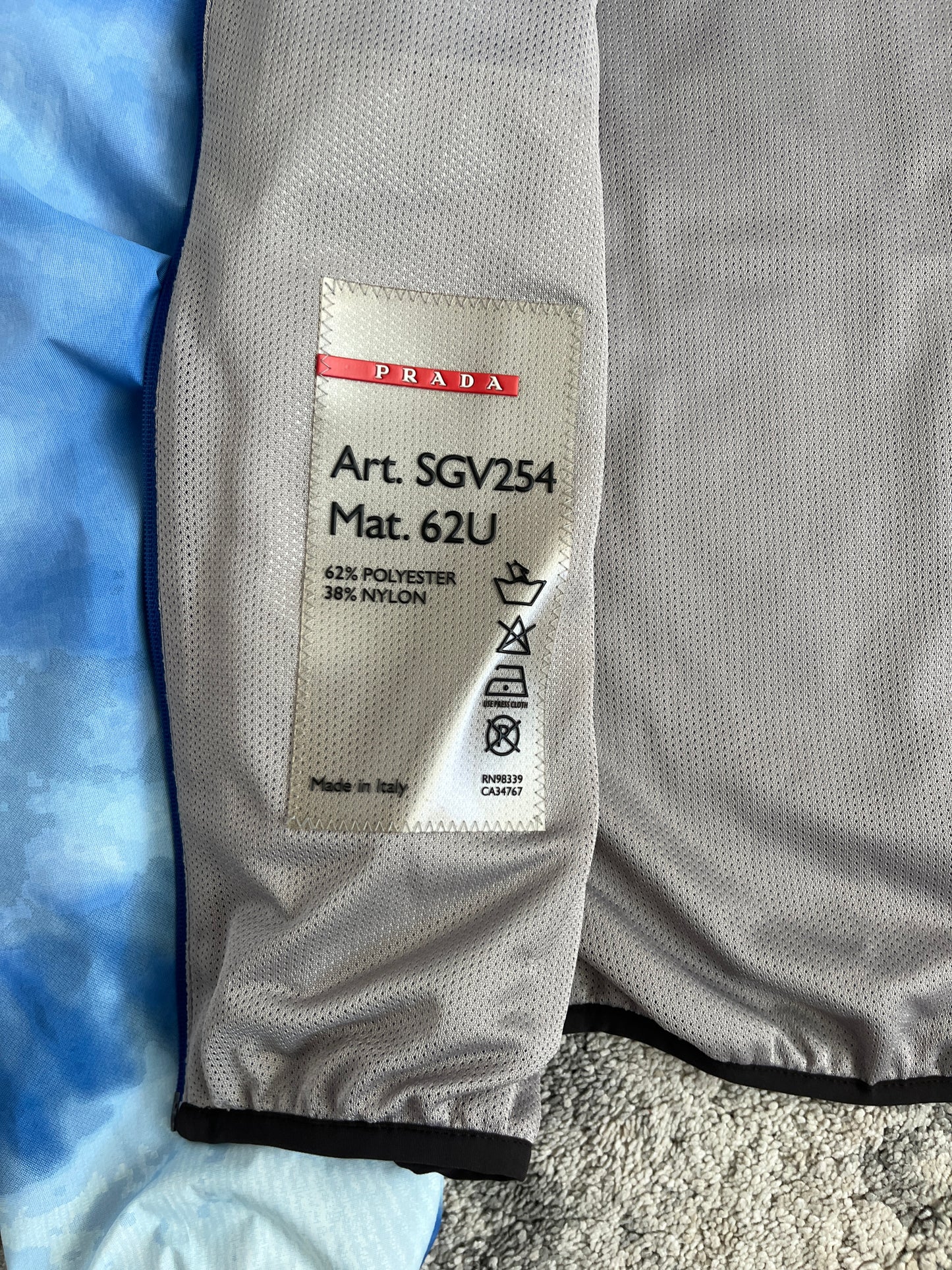 Prada SS2000 nylon print convertible jacket
