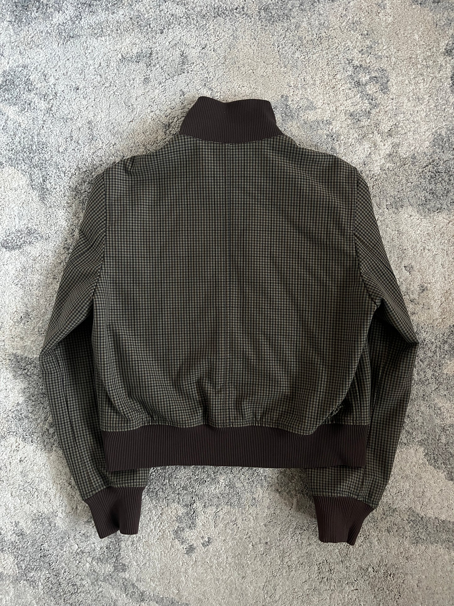 Prada FW2000 tartan nylon bomber