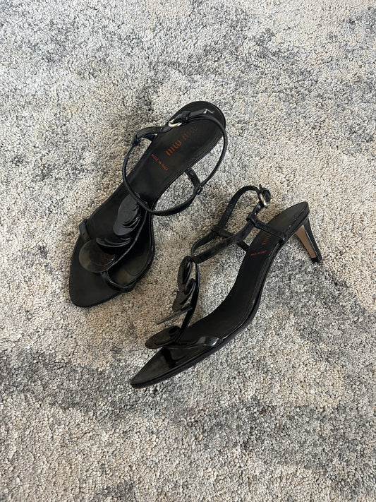 Miu Miu 2000’s leather sequins heels