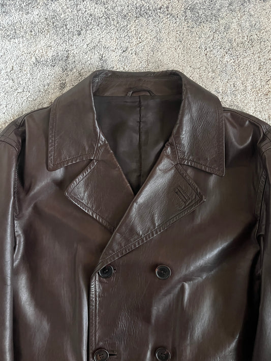 Prada FW1998 double breasted leather jacket