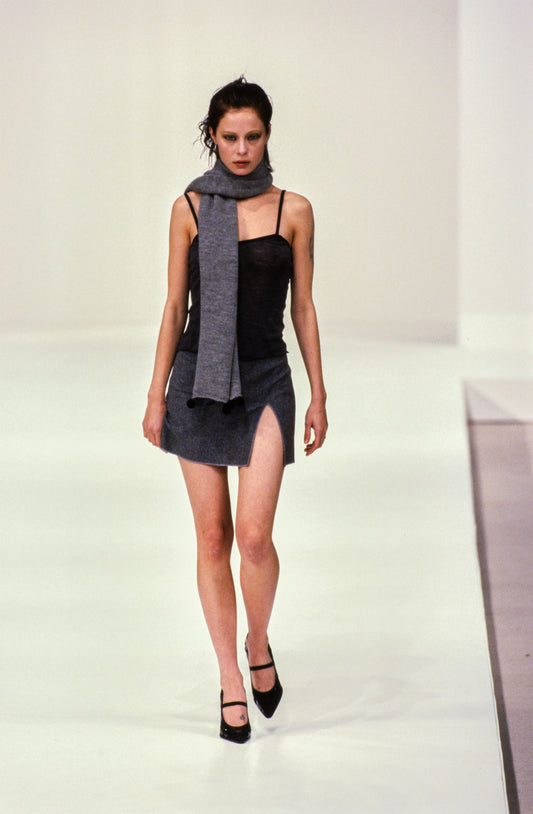 Miu Miu FW1997 acetate & polyester mini skirt