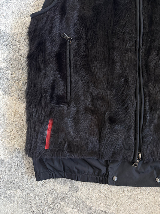 Prada FW1999 fur & nylon vest