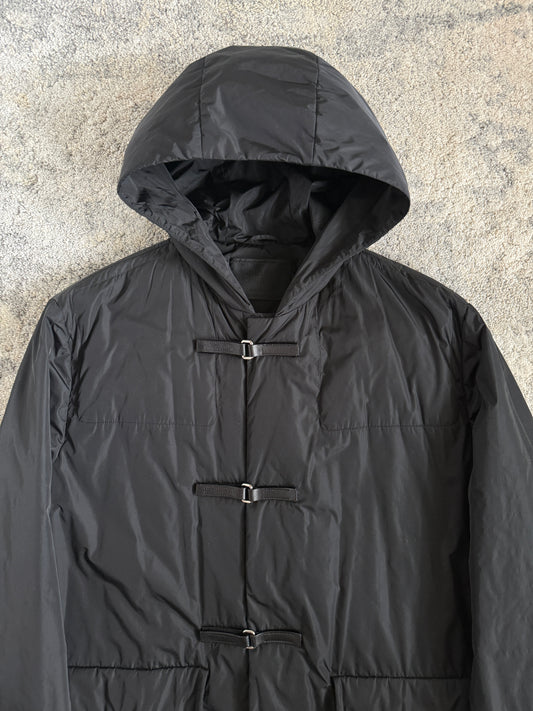 Prada FW1999 leather strap padded coat