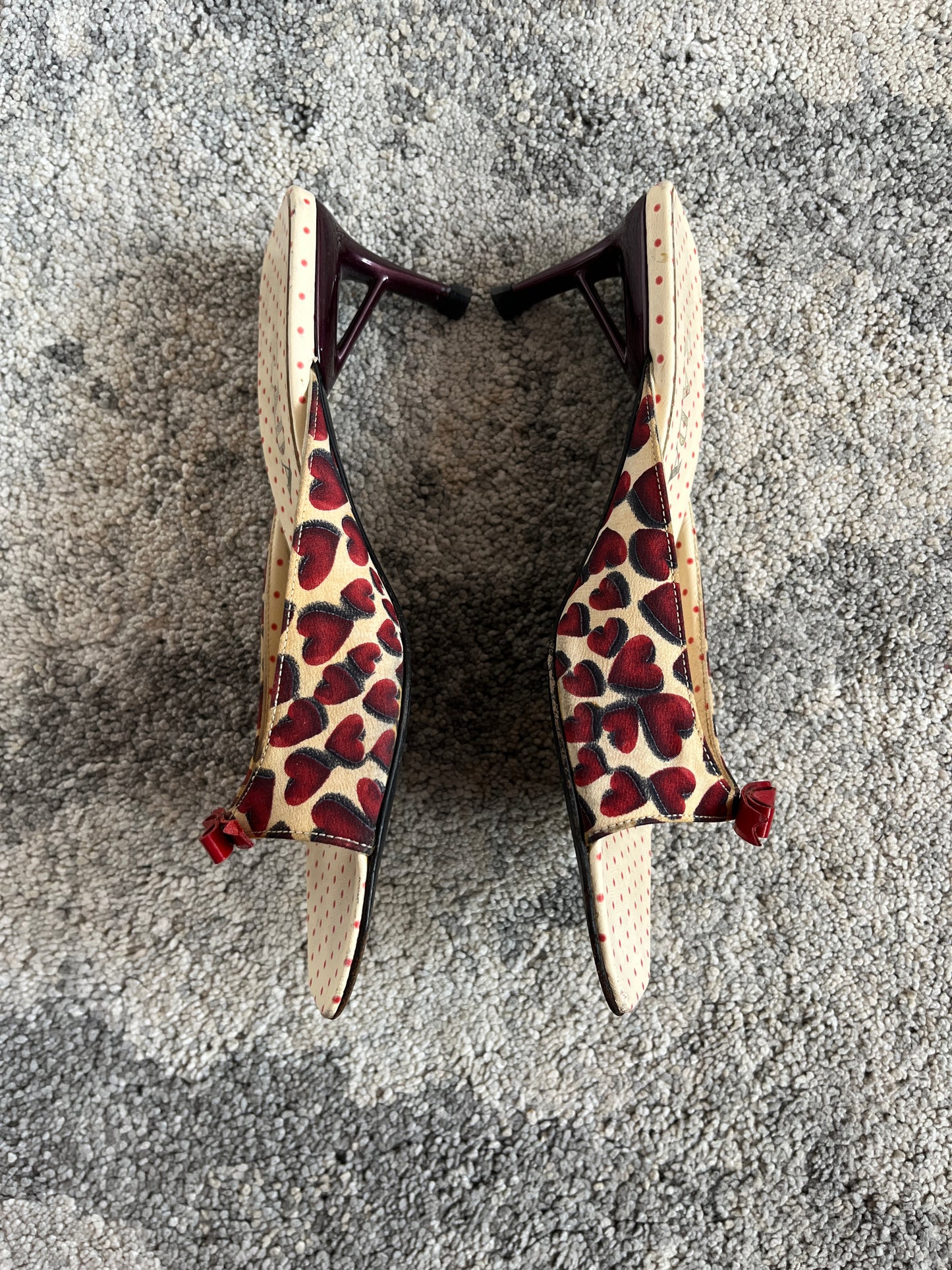 Prada SS2000 hearts mules
