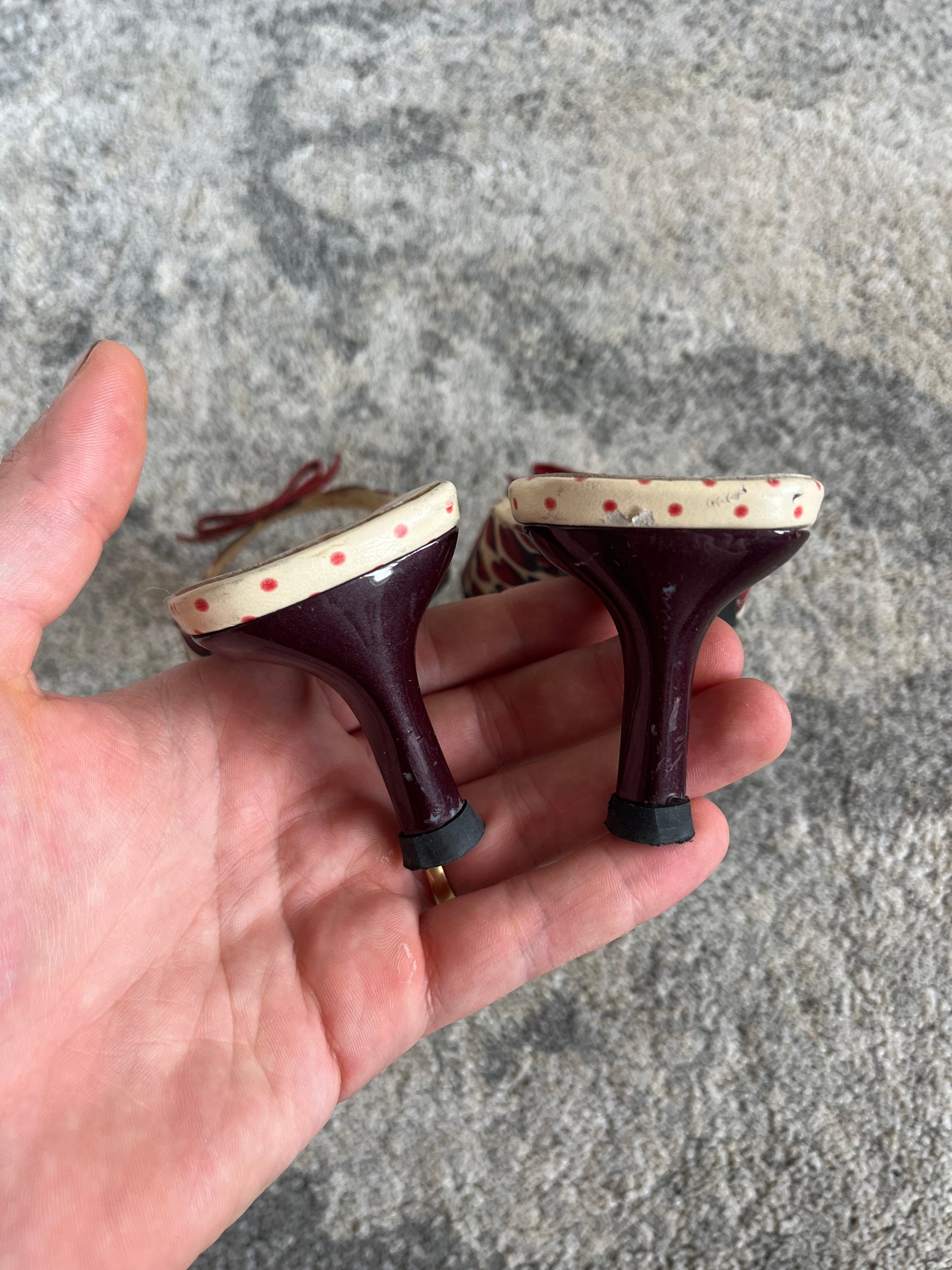 Prada SS2000 hearts mules