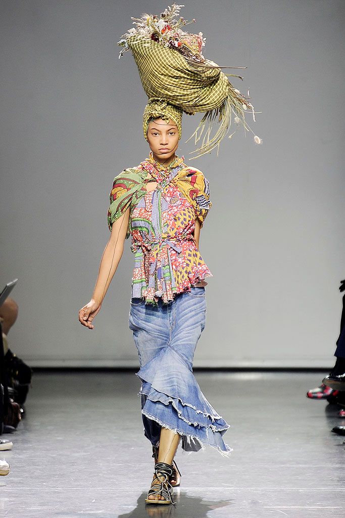 Junya Watanabe SS2009 reconstructed denim skirt