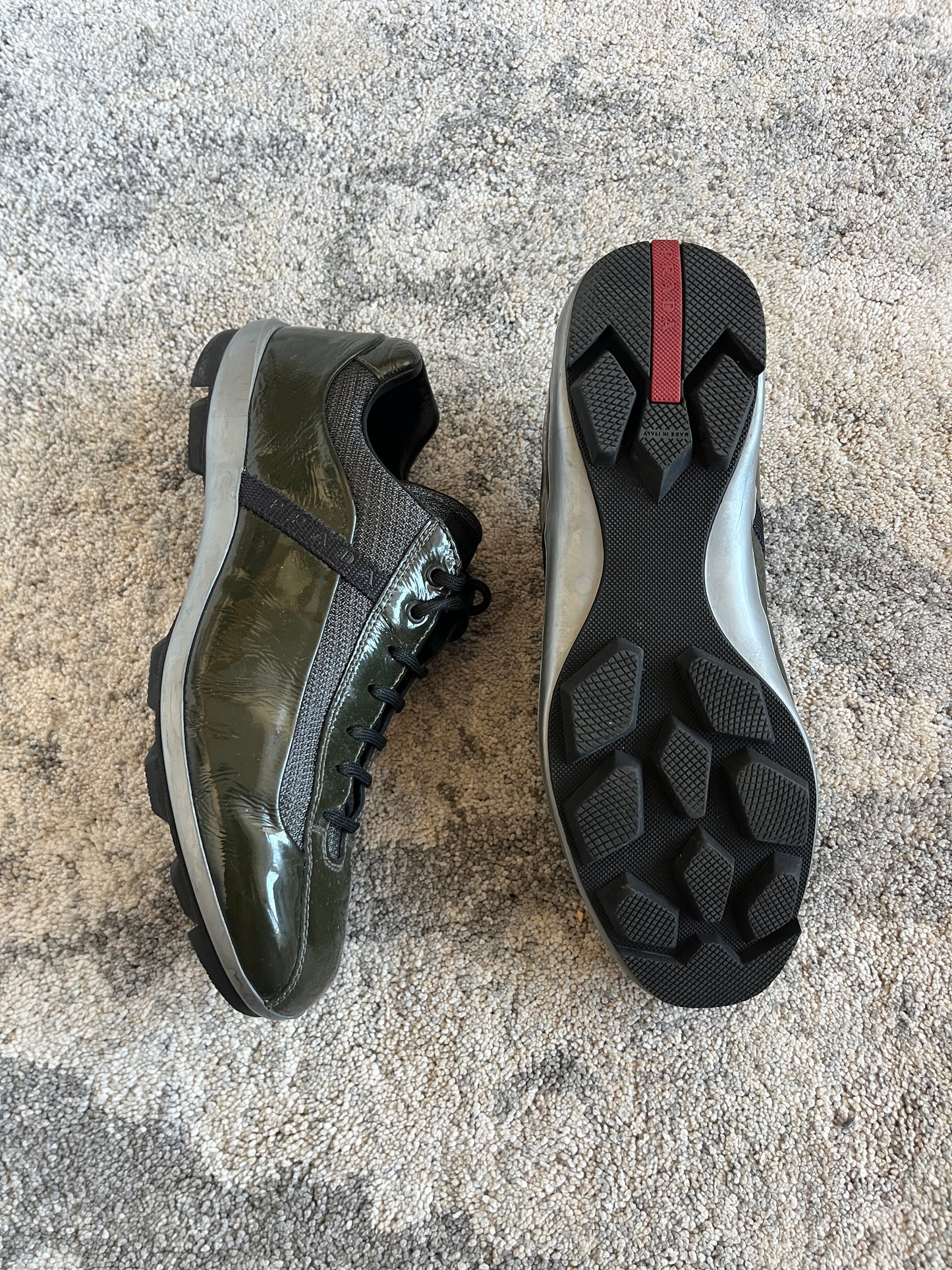 Prada 2000's patent leather soccer trainers