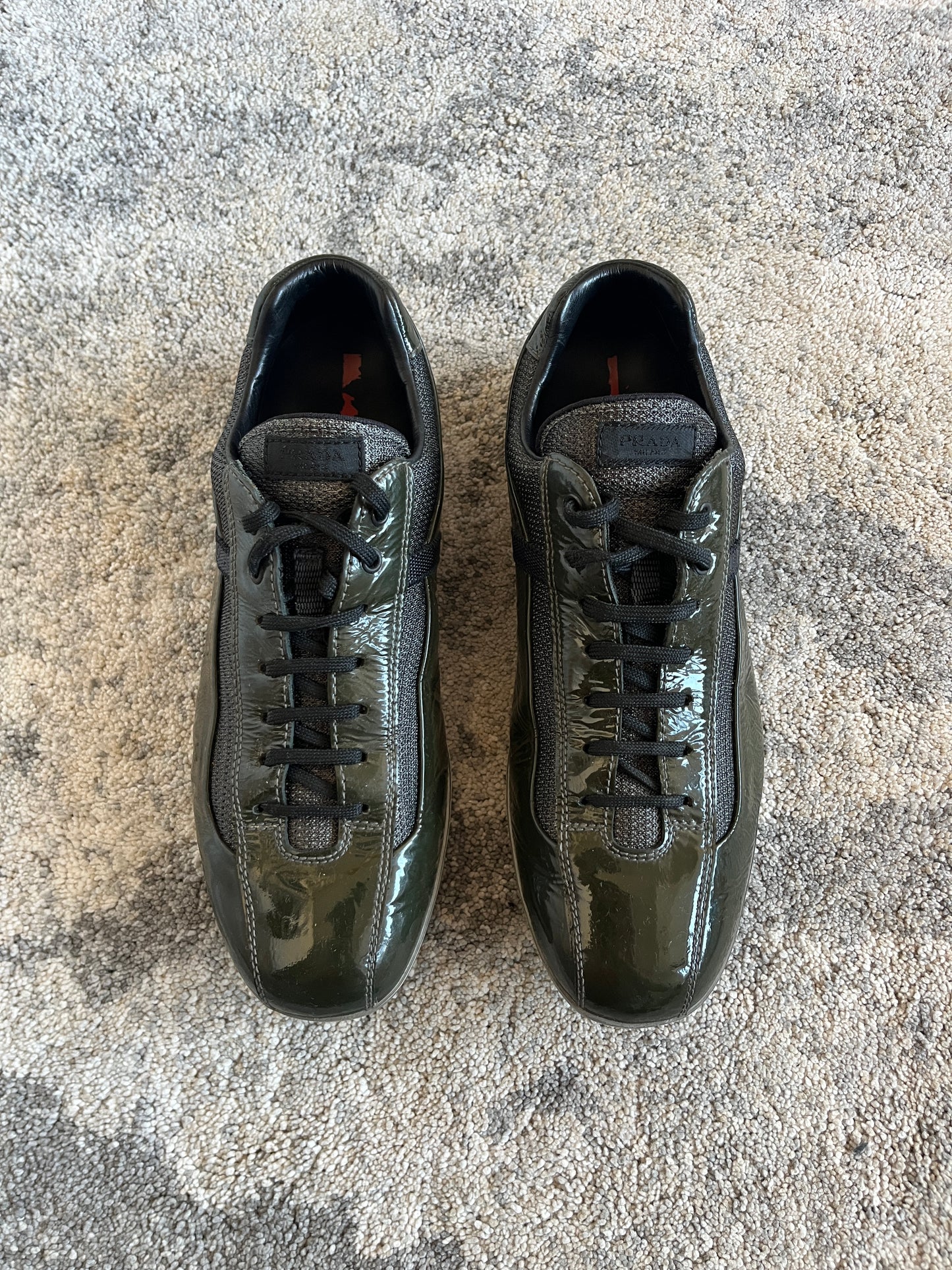 Prada 2000's patent leather soccer trainers