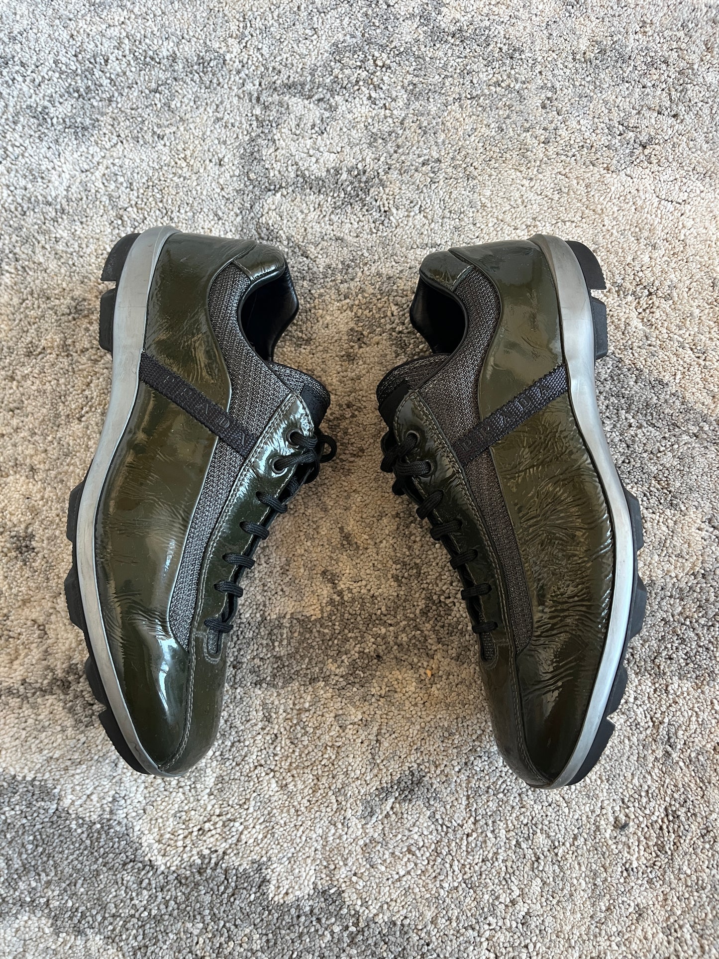 Prada 2000's patent leather soccer trainers