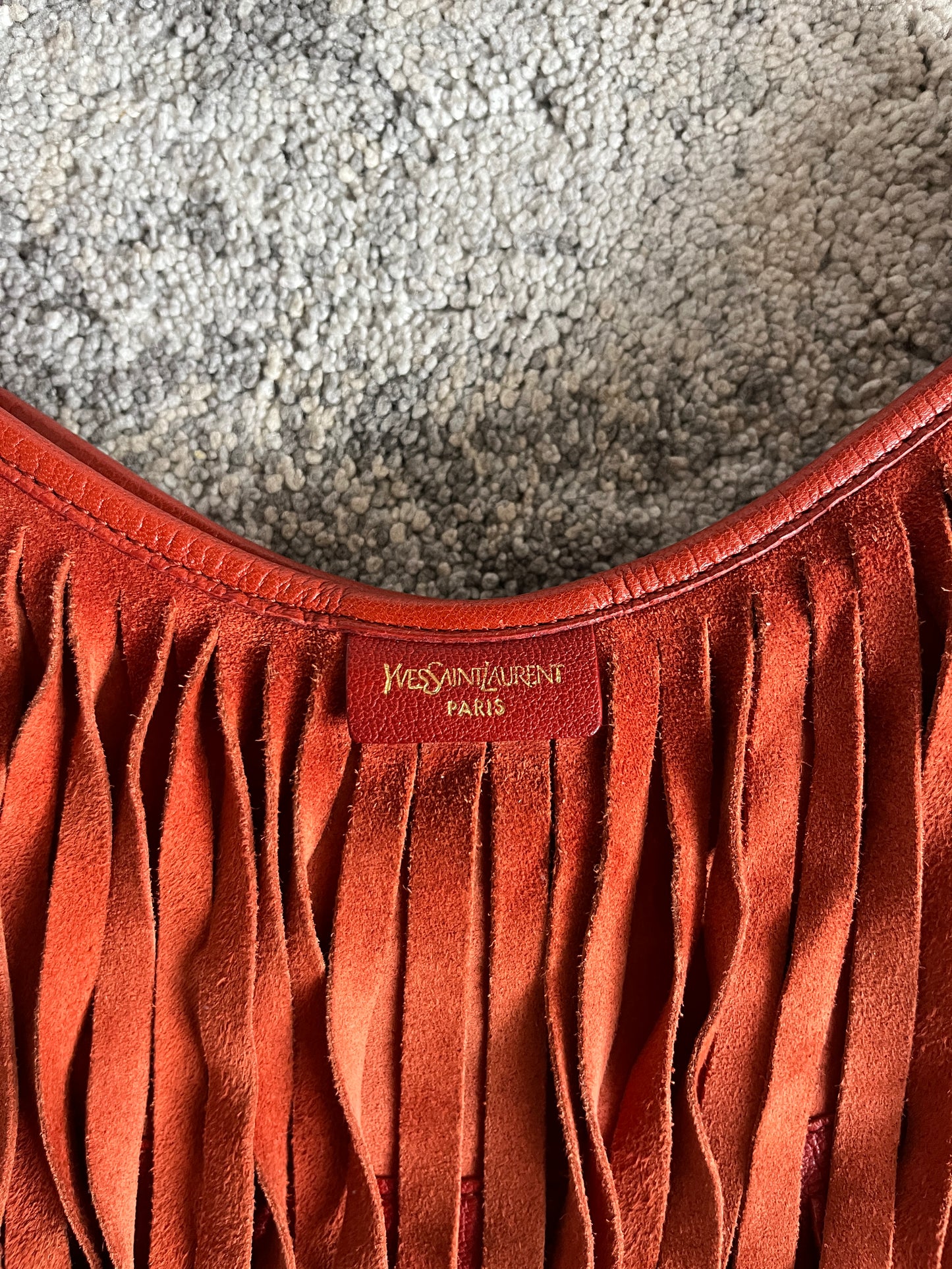 Yves Saint Laurent "La Bohème" fringes leather bag