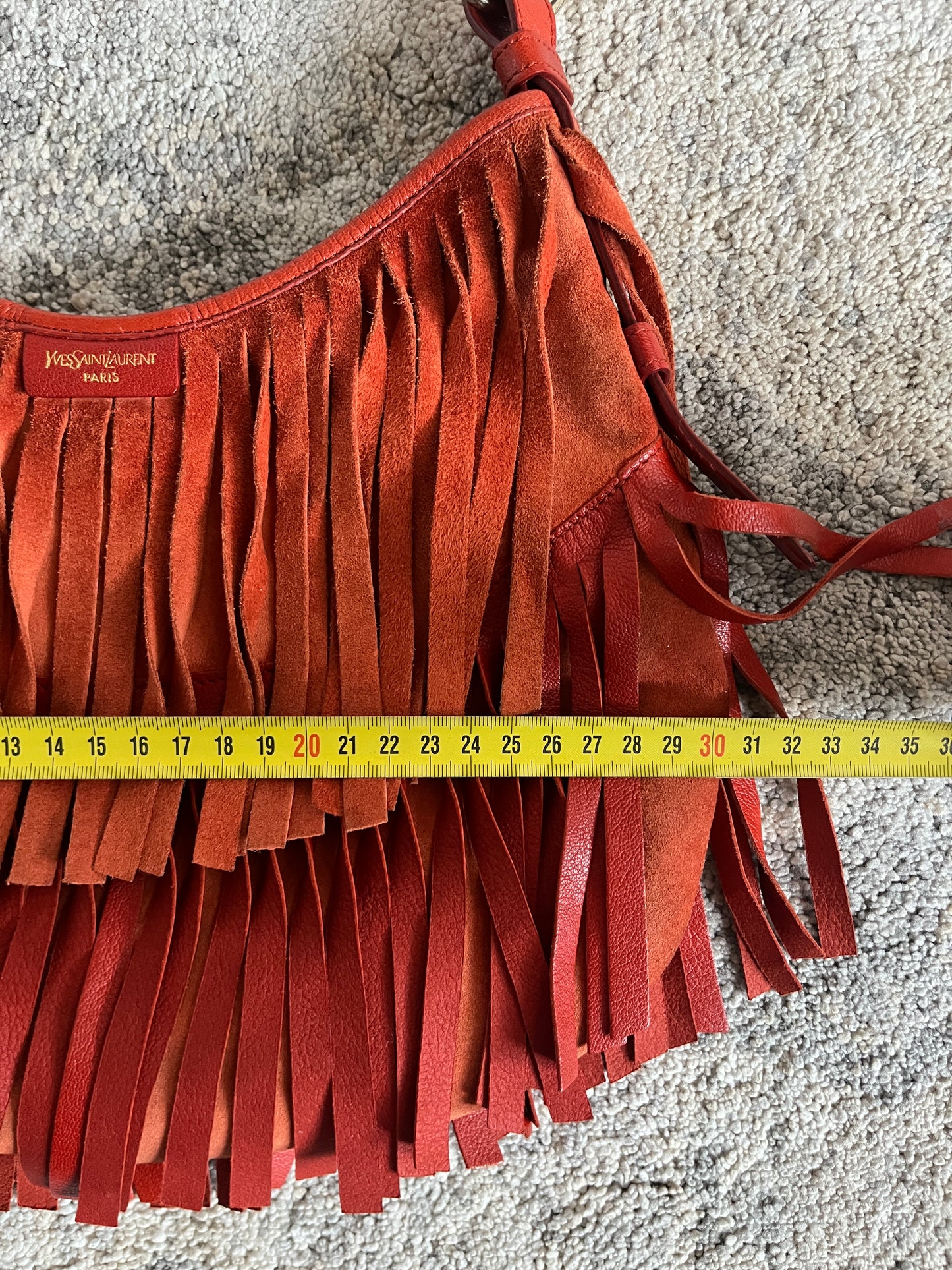 Yves Saint Laurent "La Bohème" fringes leather bag