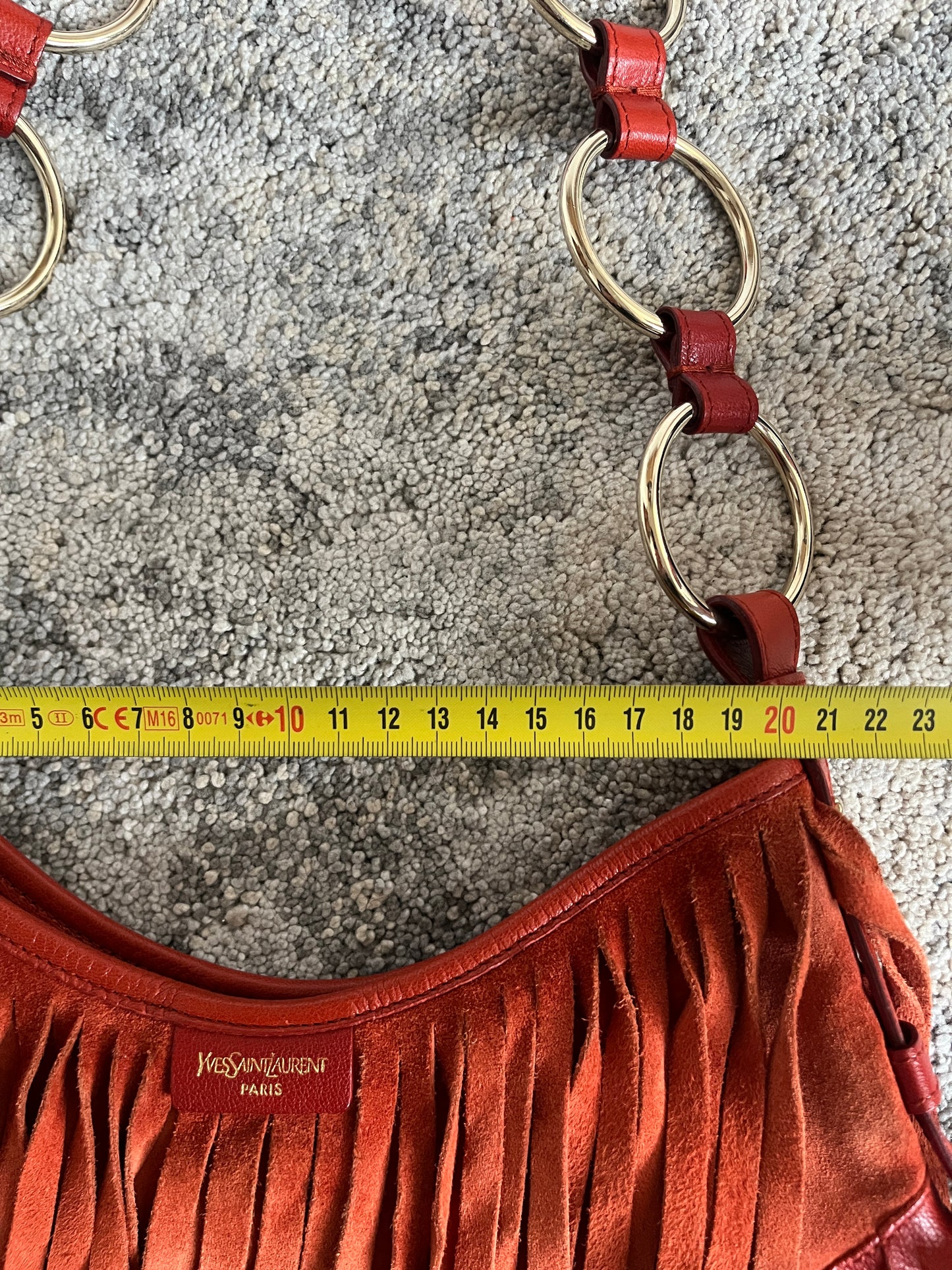 Yves Saint Laurent "La Bohème" fringes leather bag