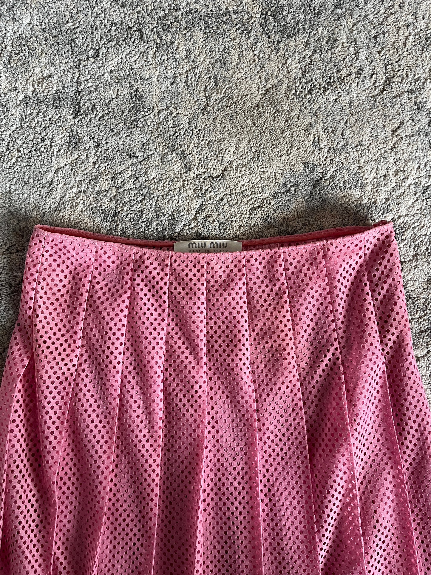 Miu Miu SS2000 perfored nylon skirt