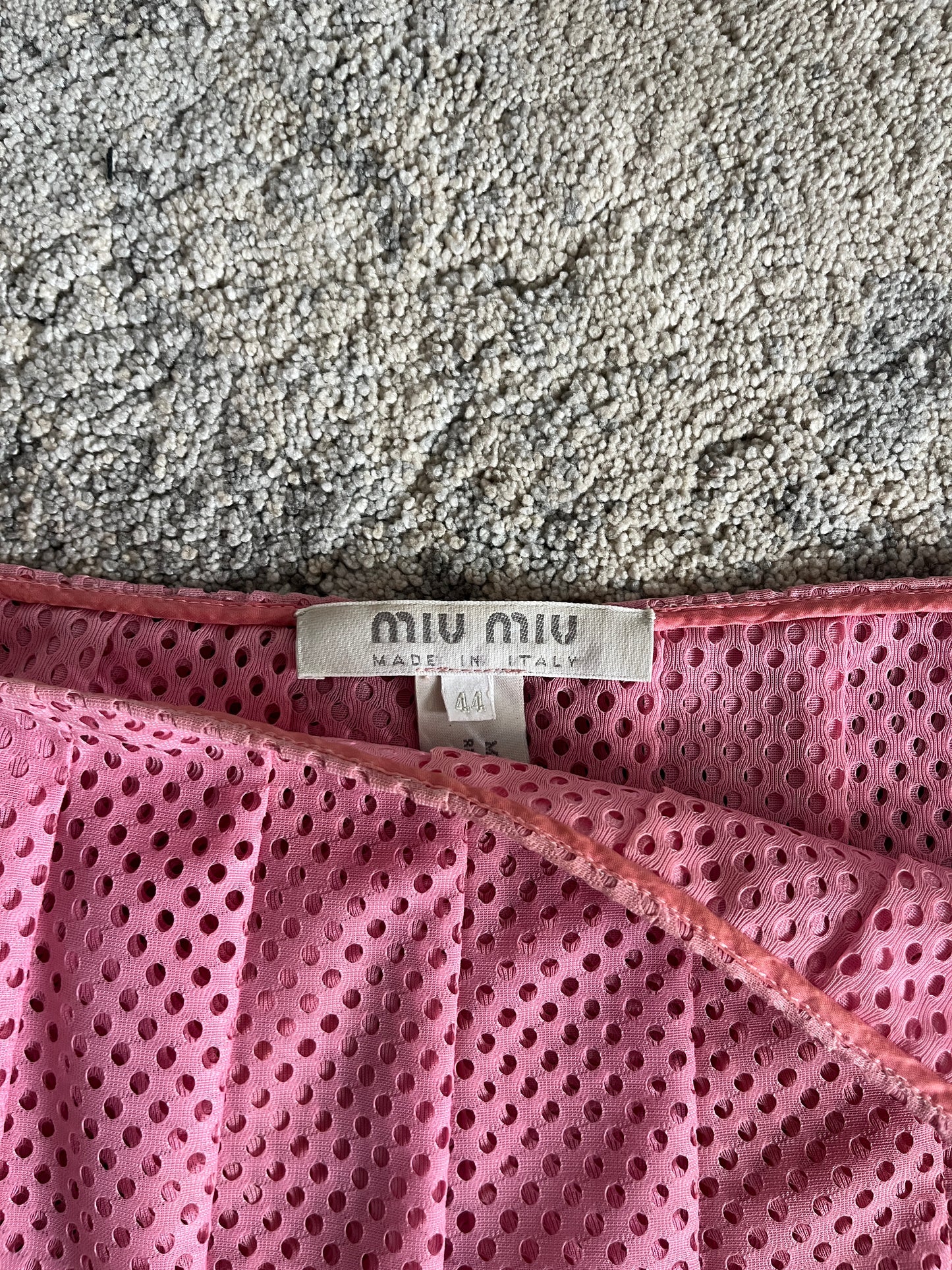 Miu Miu SS2000 perfored nylon skirt