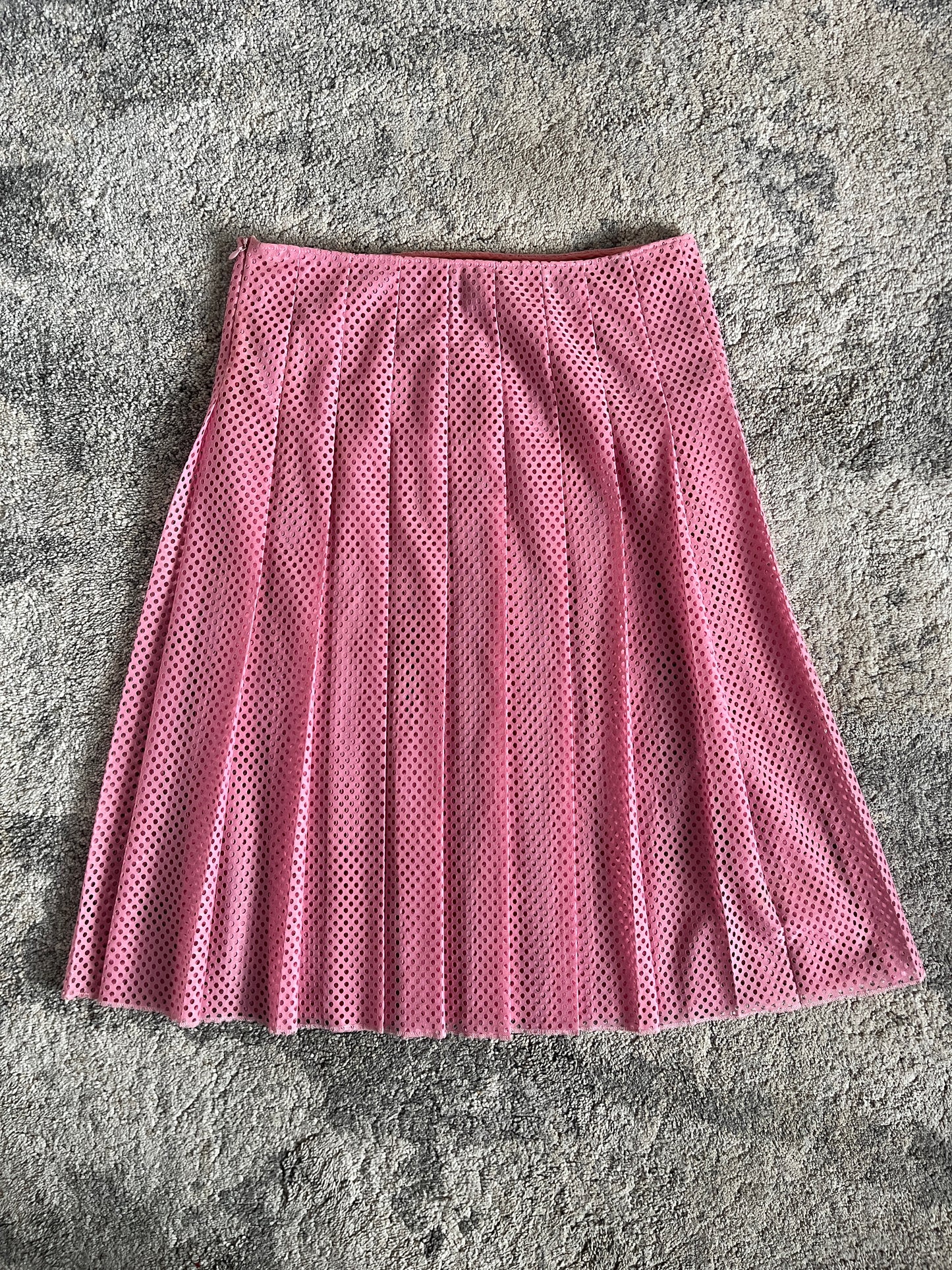 Miu Miu SS2000 perfored nylon skirt