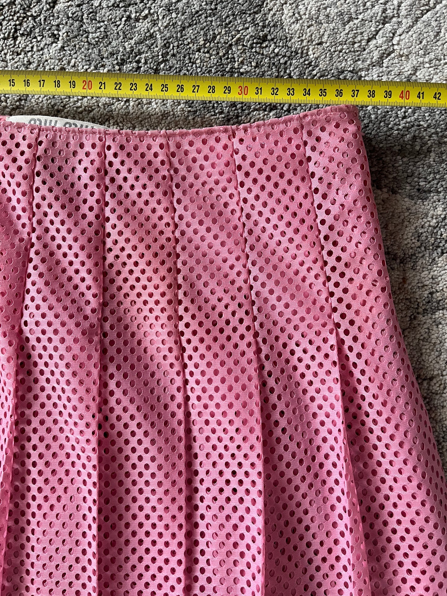 Miu Miu SS2000 perfored nylon skirt