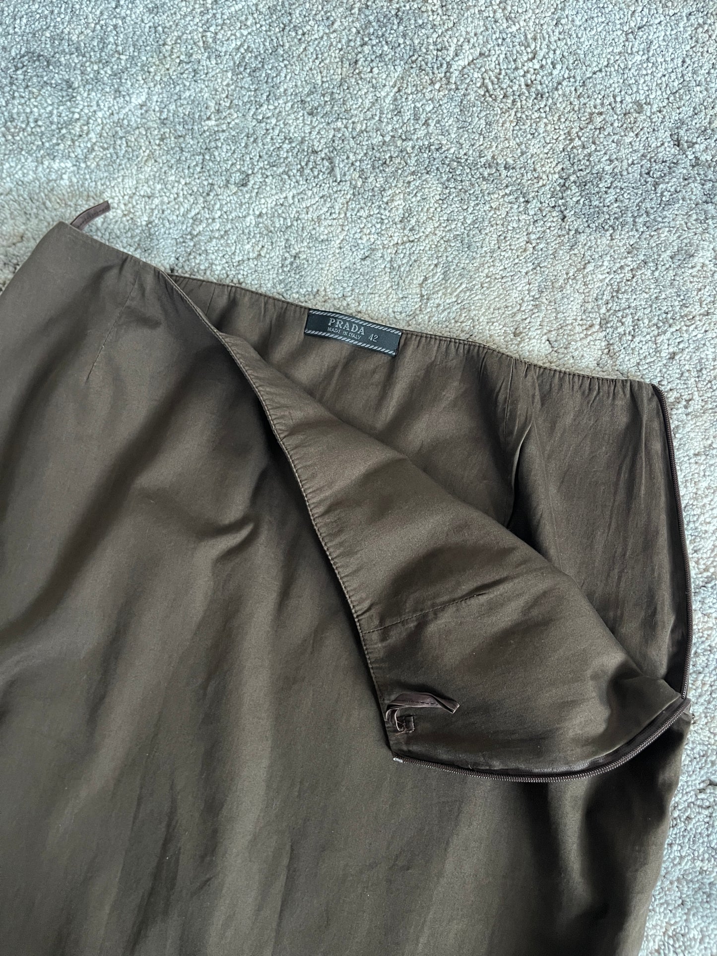 Prada SS1999 cotton tailored skirt