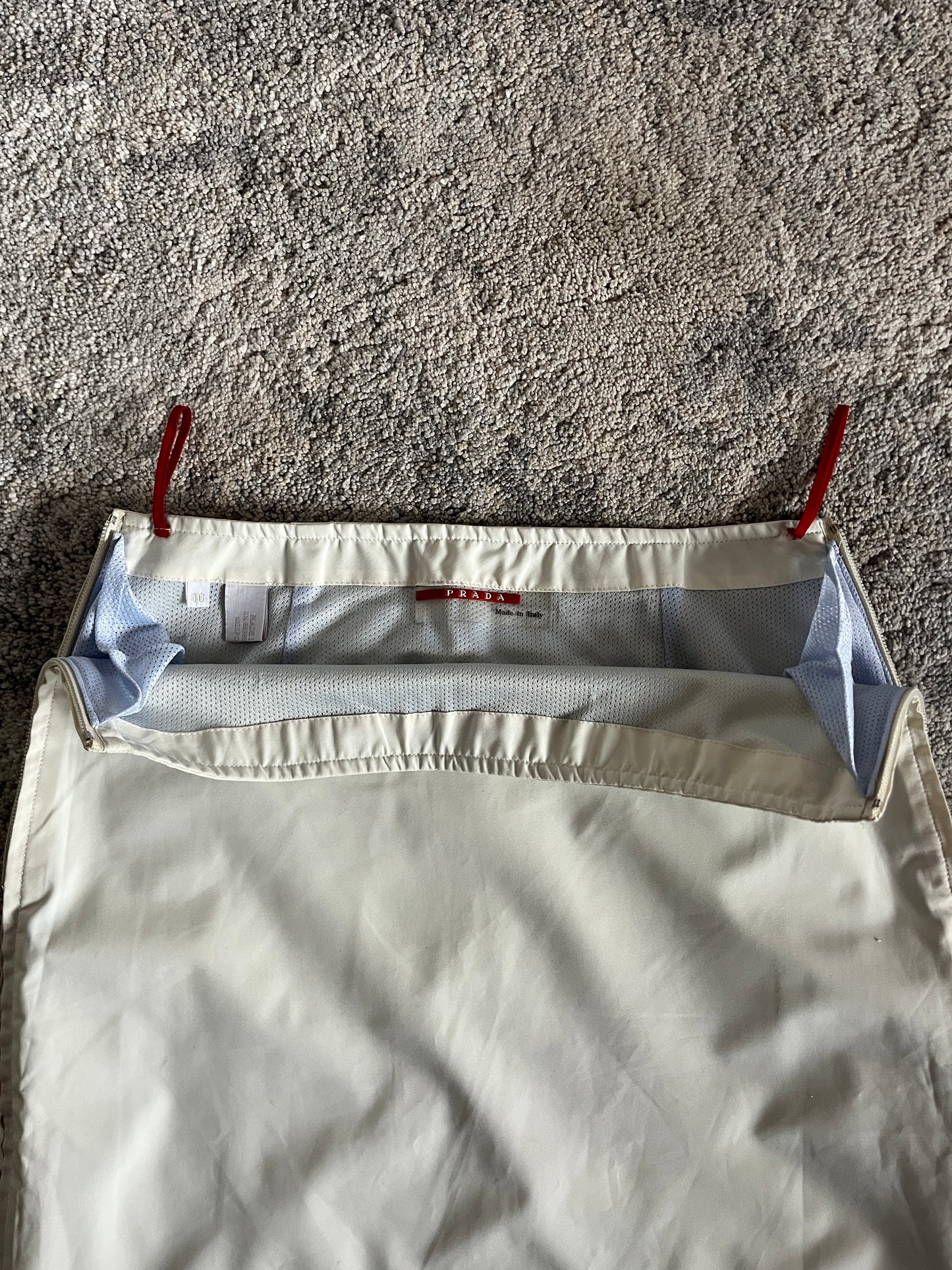 Prada 1999 nylon zip skirt