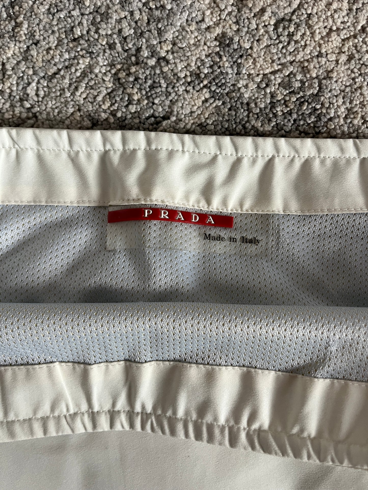 Prada 1999 nylon zip skirt
