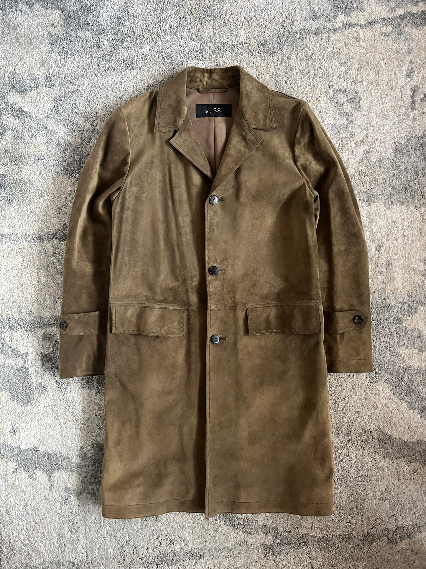 Gucci 2000's suede long coat