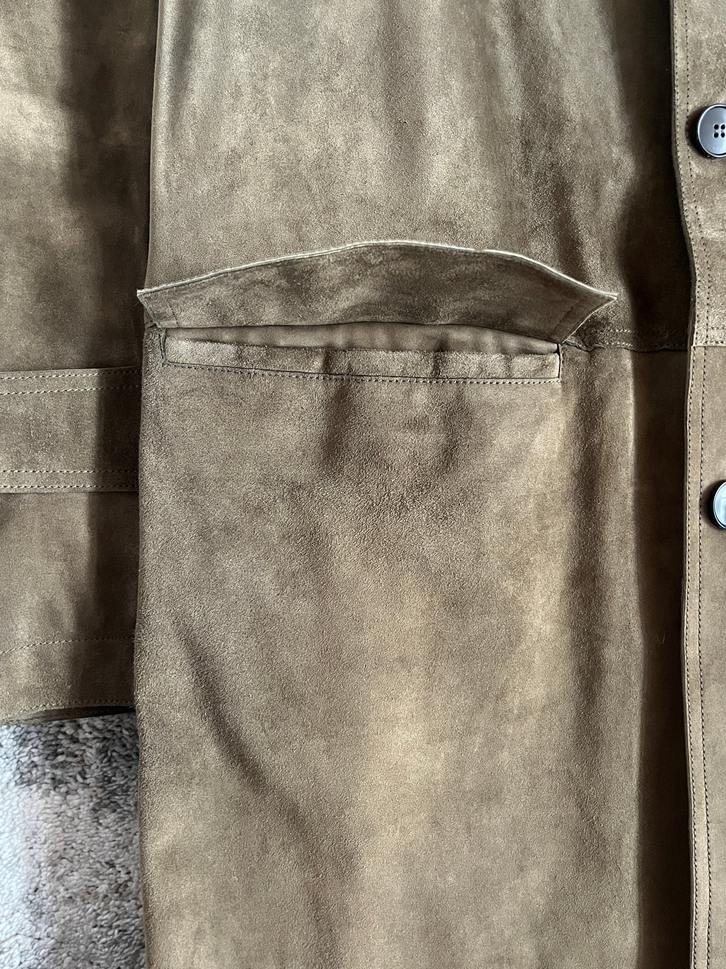Gucci 2000's suede long coat