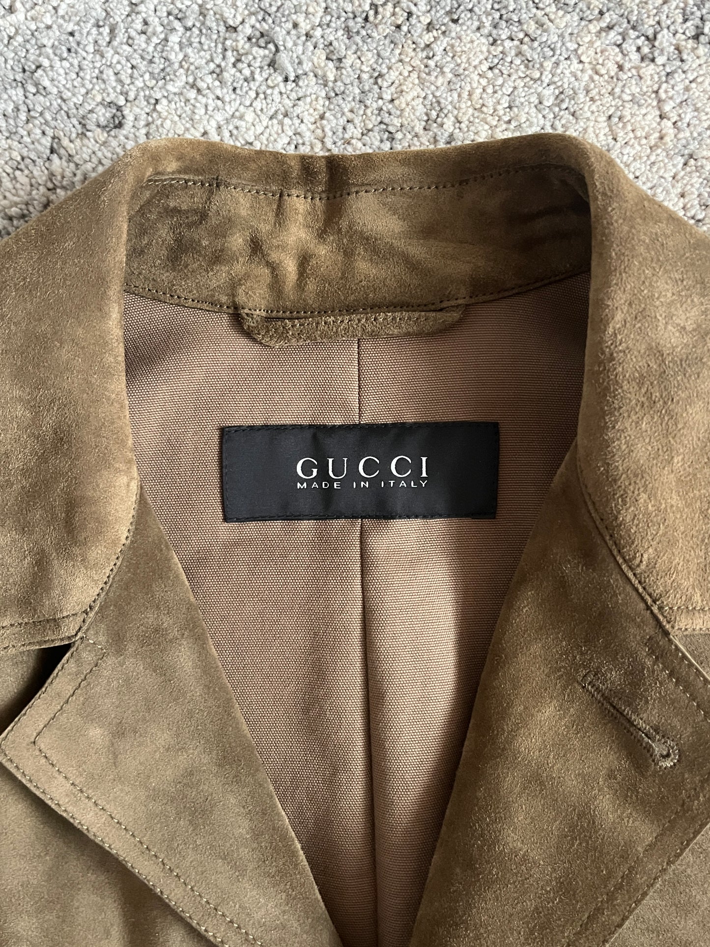 Gucci 2000's suede long coat
