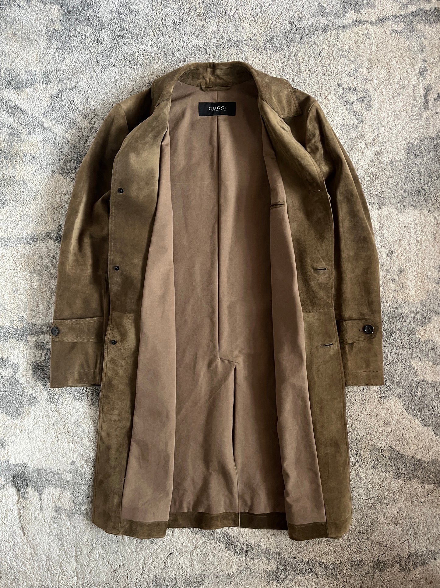 Gucci 2000's suede long coat