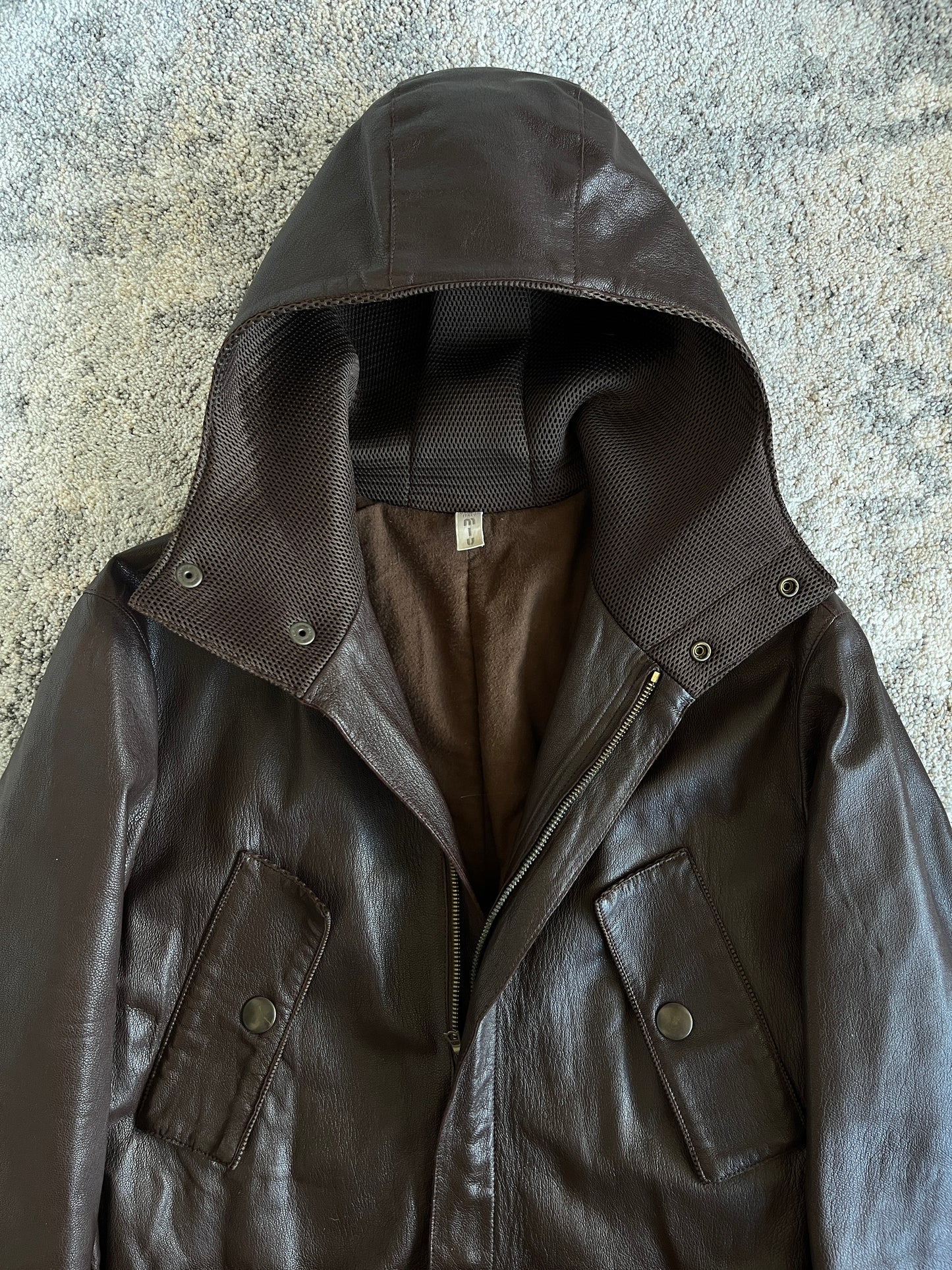 Miu Miu FW1999 leather long coat