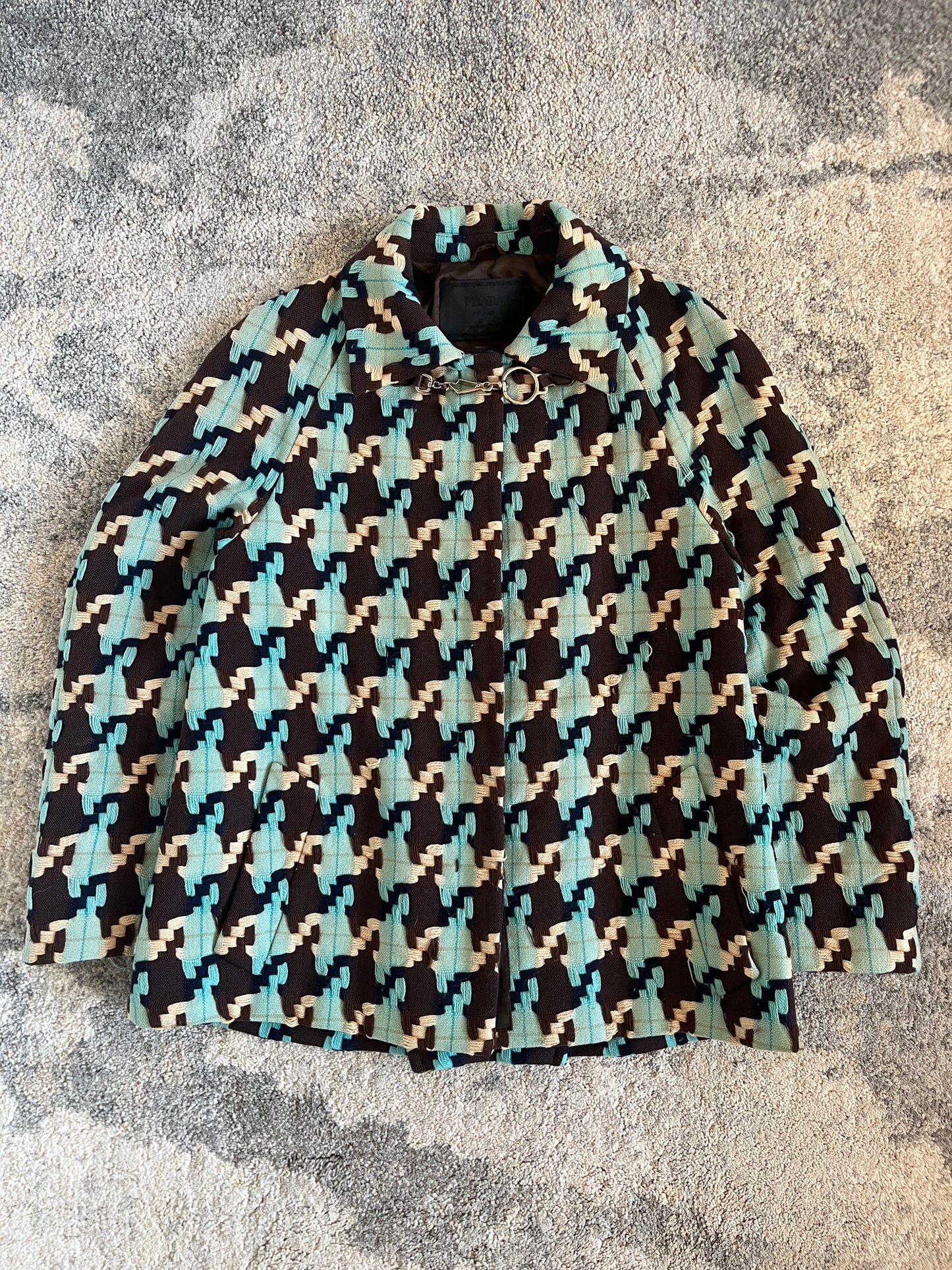 Prada FW2000 jacquard wool jacket