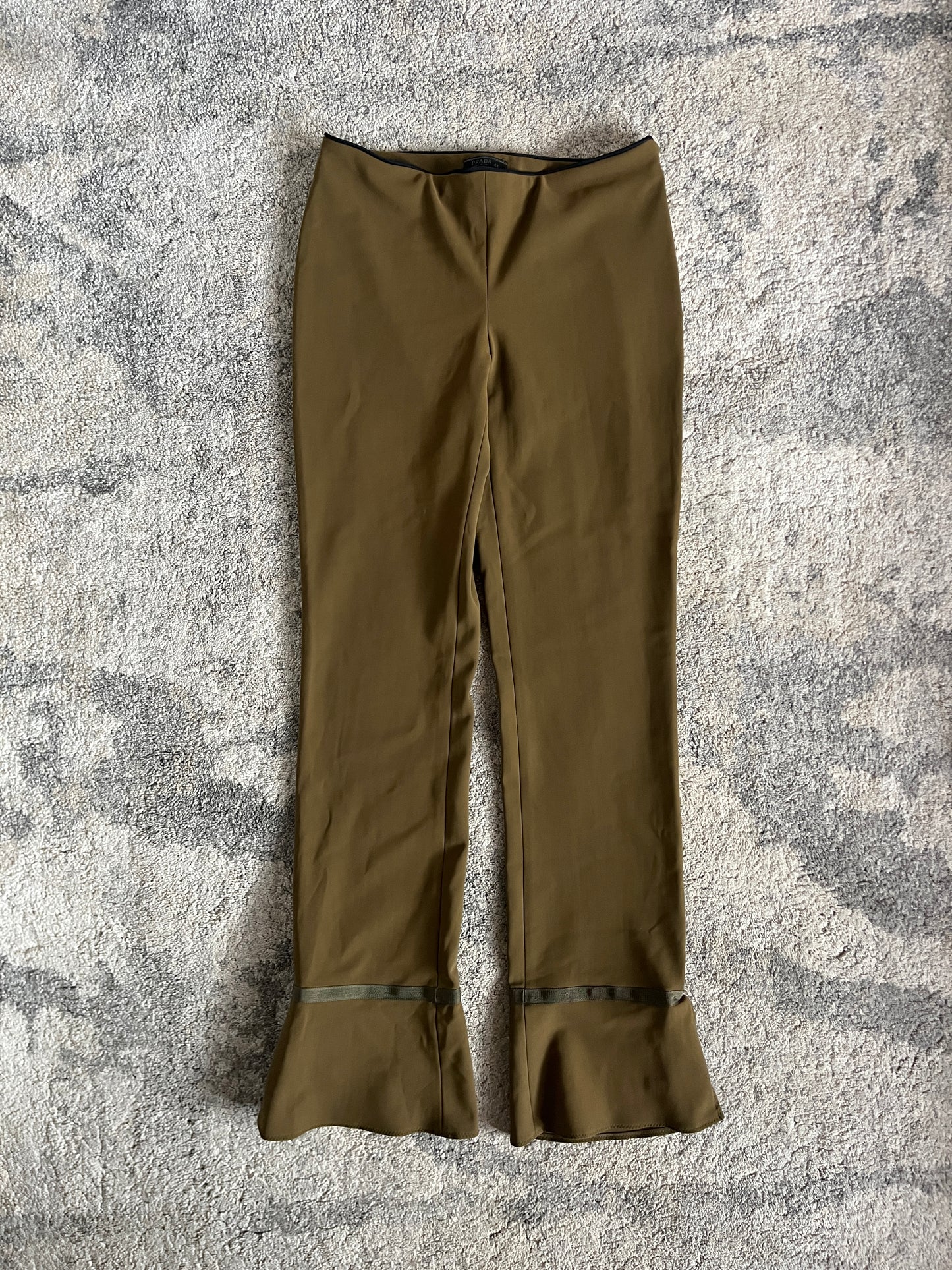 Prada FW1999 runway nylon bootcut pants