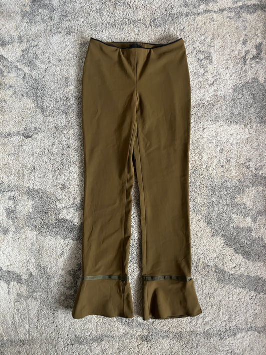 Prada FW1999 runway nylon bootcut pants