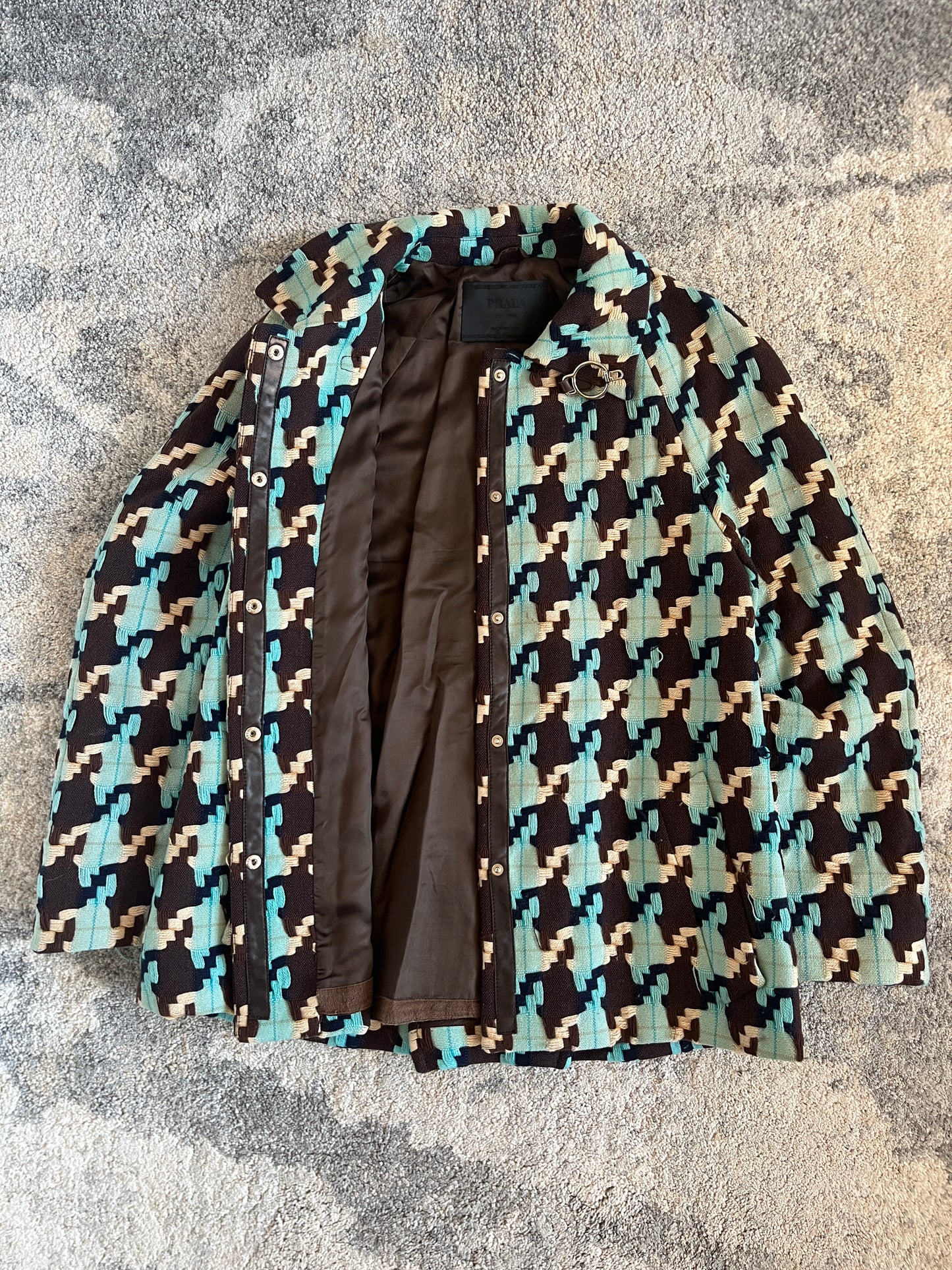 Prada FW2000 jacquard wool jacket