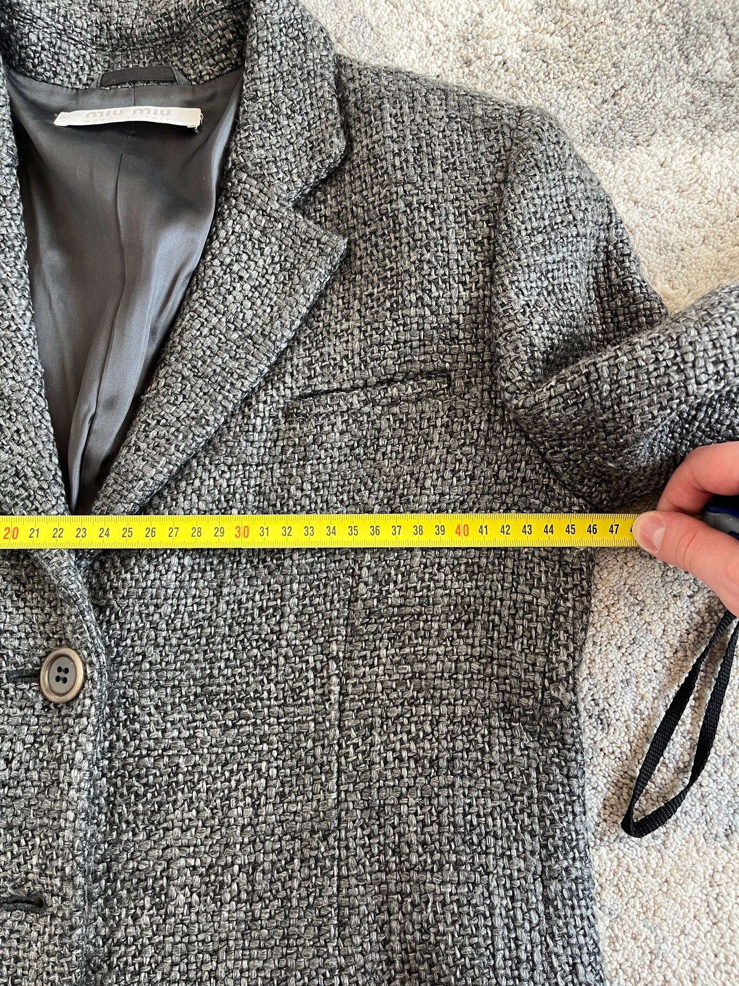 Miu Miu FW1998 wool iridescente sample trench