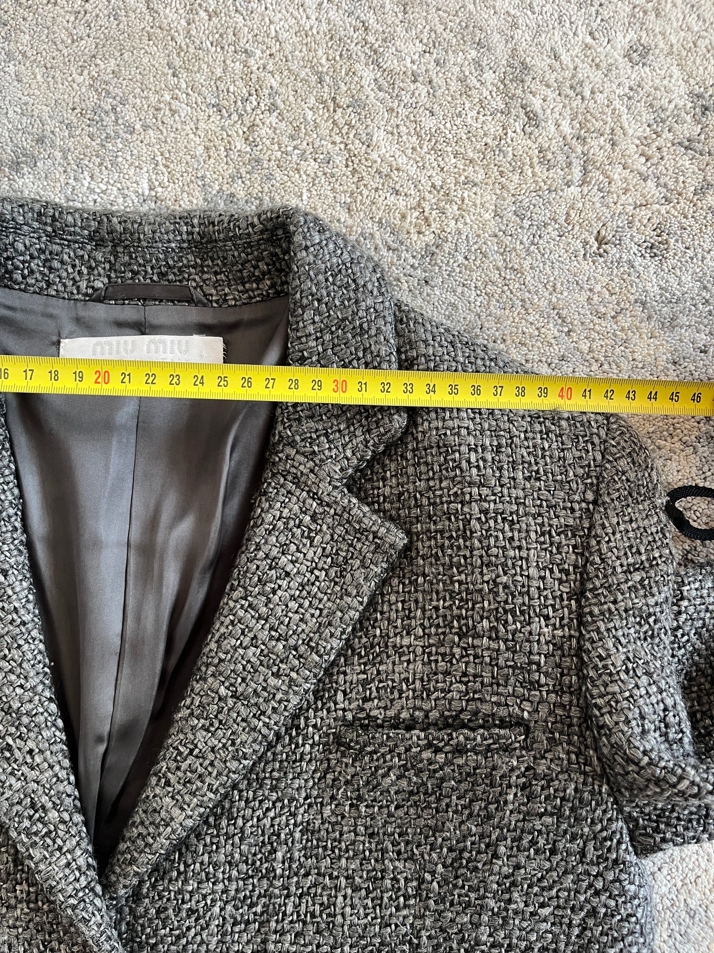 Miu Miu FW1998 wool iridescente sample trench