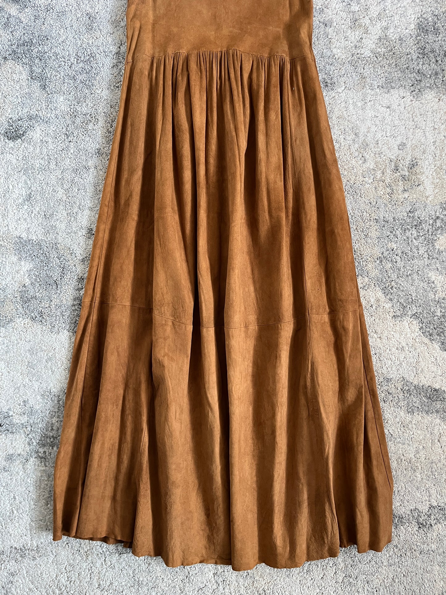 Miu Miu SS1993 suede long dress