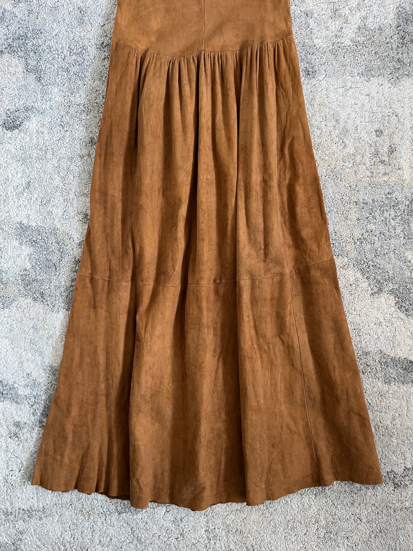 Miu Miu SS1993 suede long dress