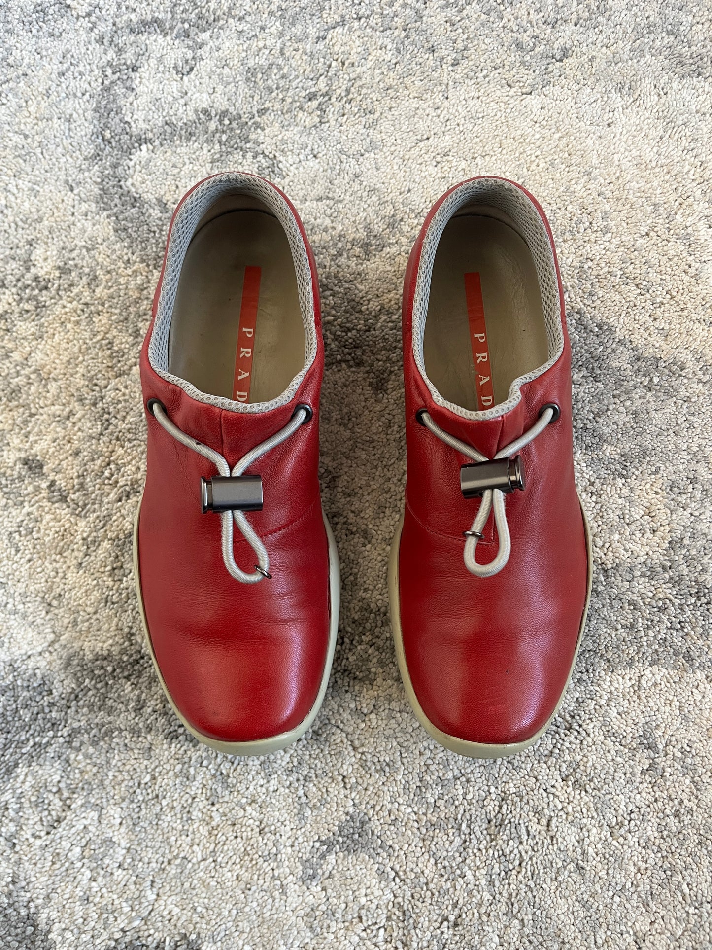 Prada SS1999 leather elastic trainers