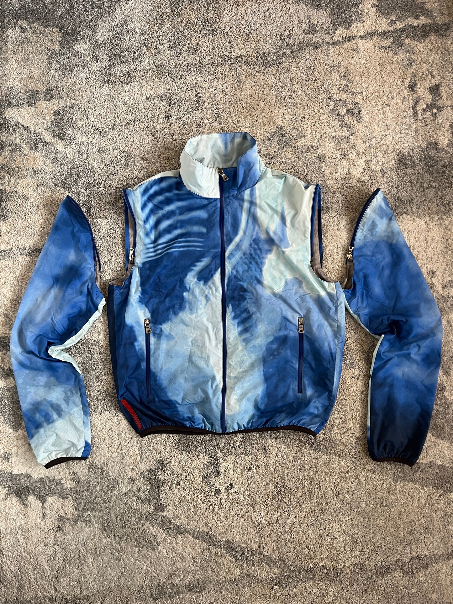 Prada SS2000 print convertible nylon jacket