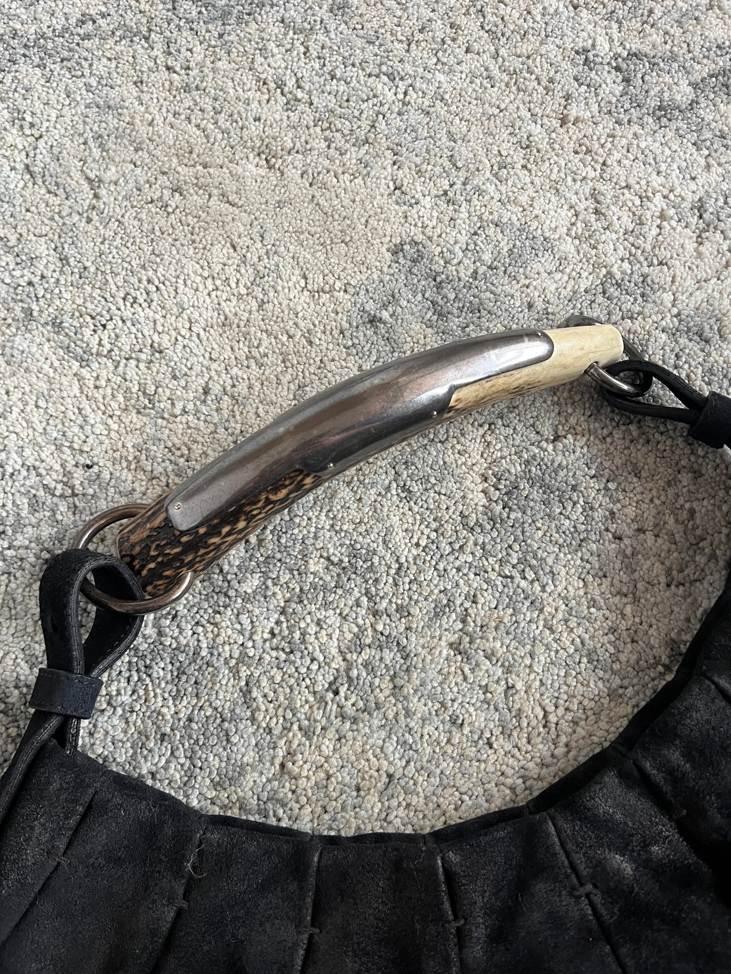 Yves Saint Laurent FW2002 suede mombasa bag