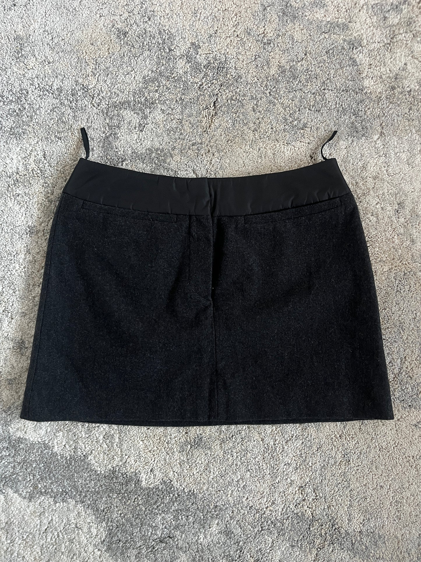 Prada 1990's wool & nylon mini skirt