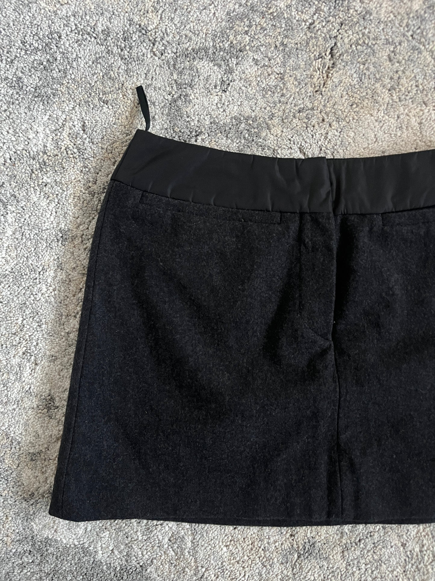 Prada 1990's wool & nylon mini skirt