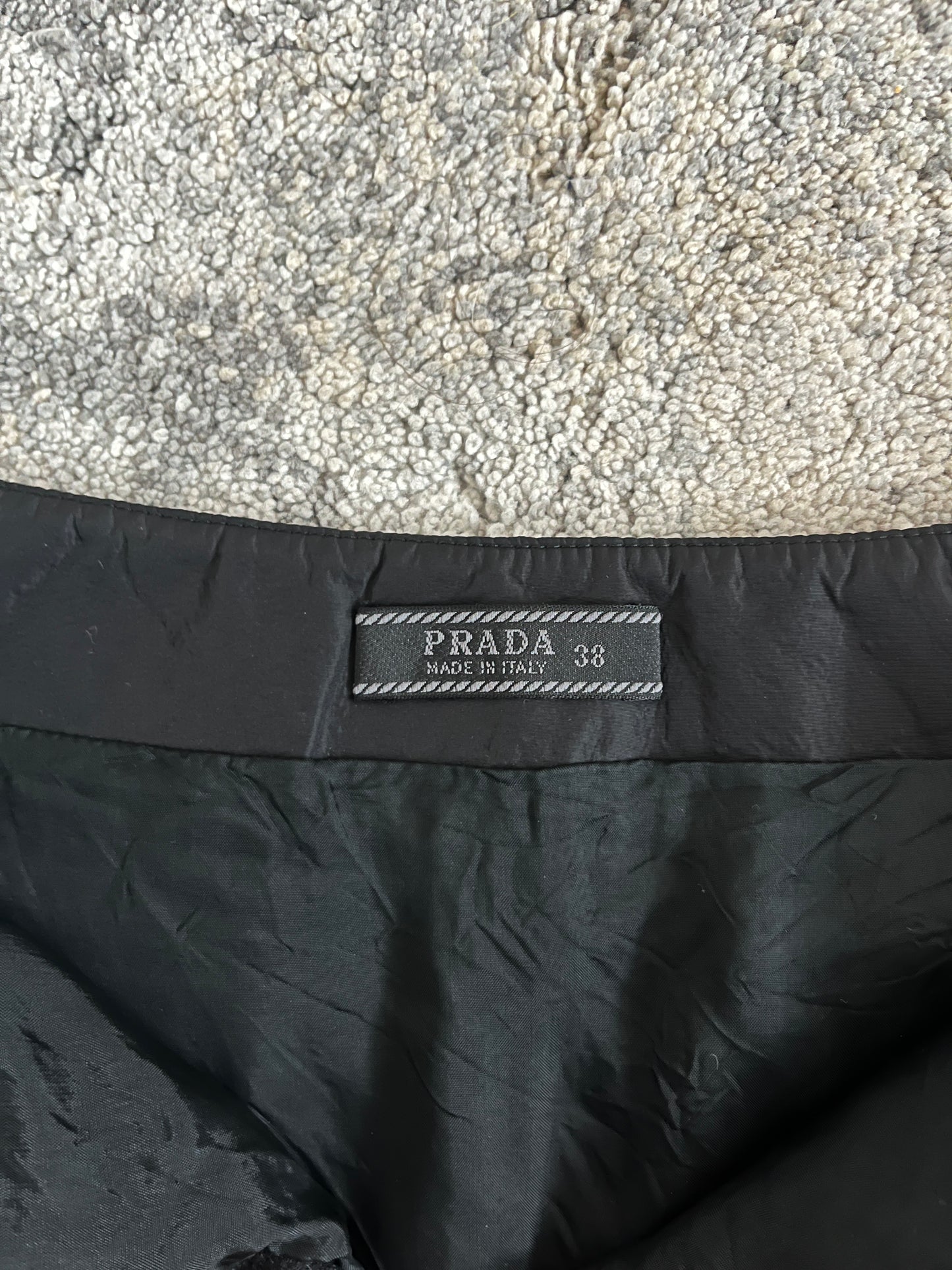 Prada 1990's wool & nylon mini skirt